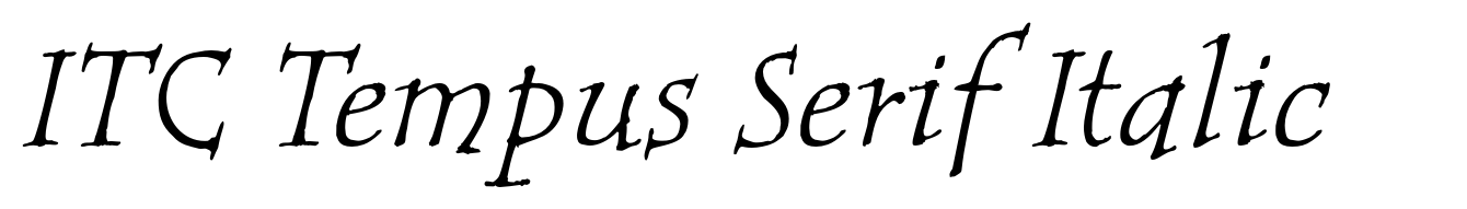 ITC Tempus Serif Italic